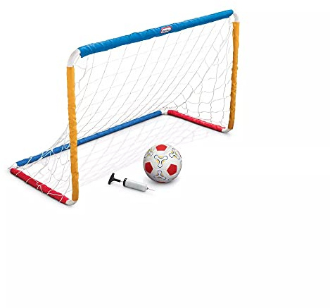 Little Tikes Easy Score Soccer Set Game Outdoor Toys for Backyard Fun Summer Play - Goal with Net, Soccer Ball, and Pump Included - Lawn Activities for Kids, Toddlers, Boys Girls Ages 2+