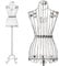 PrimoLiving Metall Schneiderpuppe Bella Donna in Silber-Look - Vintage Kleiderpuppe - ideal als weibliche Schaufensterpuppe oder Kleiderständer - P-00656