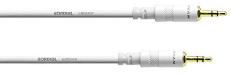 CORDIAL CABLES Audiokabel Miniklinke 60 cm weiß AUDIO Essentials Mini-Jack-Kabel