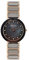 BERING Damen Quarz Uhr | Armbanduhr 29 mm roségoldenes Edelstahlgehäuse und graues Zifferblatt | Edelstahlband mit Keramikelementen | 5 ATM | 11429-769