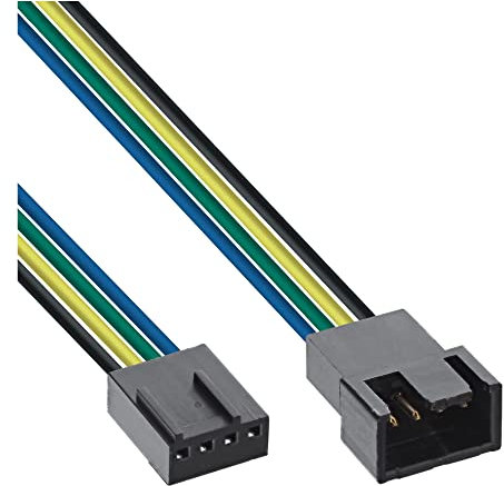 InLine 33328A Fan Cable Extension PWM 4-Pin Molex Male/Female 0.3 m