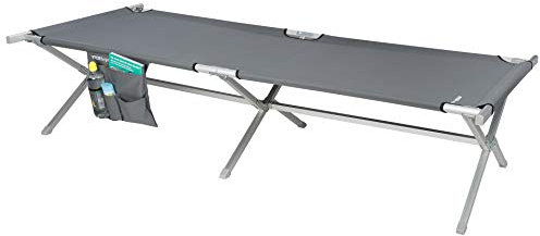 BERGER XXL Robustes Campingbett Feldbett Faltbar 210 x 93 x 48 cm Aluminium - Belastbarkeit bis 120kg