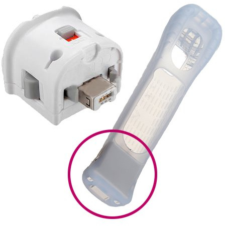 Gohomeking(TM) Motion Plus Adapter + Silikon Schutzhuelle fuer Wii Remote Controller Weiss