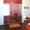 Duschkabine Nischentür 150cm breit, 200cm hoch, 2 Schiebetüren, Echtglas