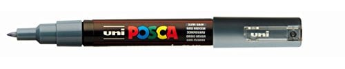 Uni-Ball Posca Extra Fine Bullet pc1mc Paste 0.7 – 1 mm – Slate Grey (Pack of 3