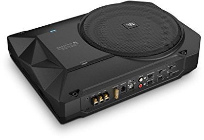 JBL Basspro SL Sistema Subwoofer Stereo per Auto, Sotto Sedile Attivo Chiuso da 8'' (200 Mm), Nero