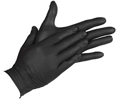 Cofan 11000015 Nitrilhandschuhe, schwarz, M, 100 Stück
