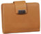 Leder Damen Geldbörse Portemonnaie Geldbeutel XXL mit Druckknopf 10 cm Farbe Natur