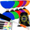 Carousel Diabolo Roulement A Bille + Diabolo Baguettes en Aluminium et Diabolo Ficelle + Diabolos Sac de Transport. Idéal pour Les Enfants et Les débutants (Bleu Diabolo + Bleu Baguettes)
