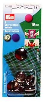 Überziehbare Knöpfe Werkzeug 11 15 19 29 38 mm silberfarbenes Messing, 323152 19 mm