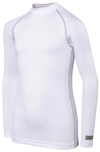 Rhino Childrens Boys Long Sleeve Thermal Underwear Base Layer Vest Top (5-6) (White)