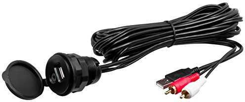 Boss Audio Systems MUSB35 Adaptador de Cable USB RCA Negro - Adaptador para Cable (USB, RCA, Male Connector/Female Connector, 3 m, Negro)