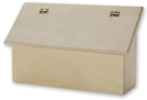 S&S Worldwide Unfinished Wood Letter/Mail Box. Fully Assembled & Ready to Decorate With Paint, Stain, Markers & More, Great For Kids Play Mailbox, Sandpaper Included, 12W x 3-1/2 D x 8 H.