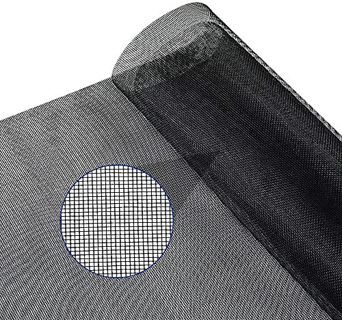 Garden Insect Mesh Netting – Black (Charcoal) 1.2m Wide Cut-to-Size Fine Mesh for Windows, Doors, Greenhouses & Plant Protection Keeps Out Flies, Mosquitoes & Garden Pests Durable & Heat-Resistant