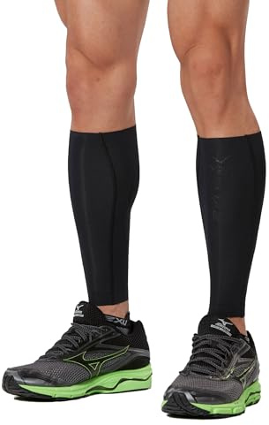 2XU UA3064b Calentadores De Piernas, Hombre, Negro, XL