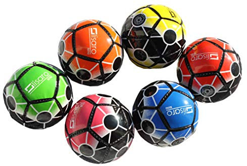 Lisaro 10 Minifussball Umfang Ca.36cm - Mini Ball neon Footballs - Minifußball-mini Football