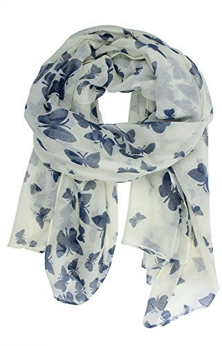 World of Shawls Butterfly Print Scarf for Women Celebrity Style Maxi, Wrap, Sarong, and Shawl Trendsetting Fashion Accessory for All Occasions