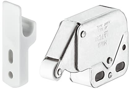 Hafele Side Mounted - Mini Touch Latch - For Press To Open Cupboard Doors - Zinc Plated