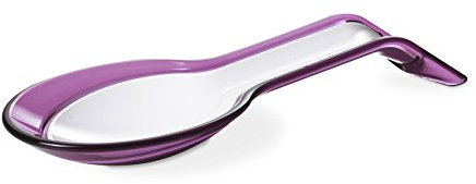 Omada Design Dipper Spoon in Two Separate Pieces, White and Colored, Trendy Line, Purple