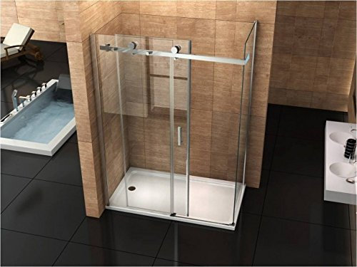 Bagno Italia Box Doccia 80x120 vetro 8 mm con anta scorrevole senza Profili |1 I