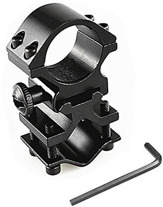 1 Inch Scope Mount Ring and Adapter, Tactical Flashlight Sight Mount Holder with 20mm Barrel Clamp Adapter Picatinny/Weaver