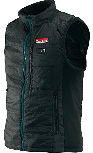 Makita DCV200Z3XL Thermoweste inklusive Akku-Adapter (ohne Akku/Ladegerät), 18 V, Größe: XXXL, Schwarz, 17-21