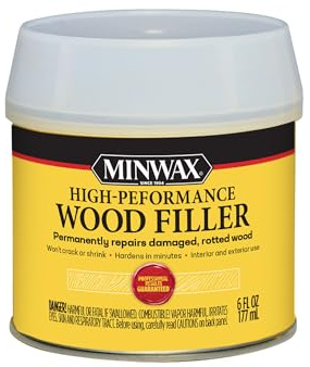 Minwax 41600000 High-Performance Wood Filler, 6-Ounce