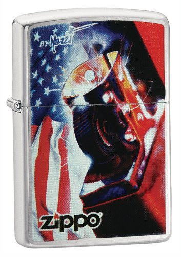 Mazzi & Lighter Zippo Brushed Chrome Design (134)