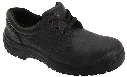 Grafters M530A Mens Leather Safety Shoes Black