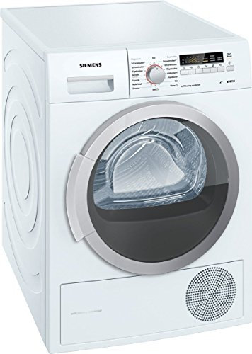 Siemens WT46W2FCB - Asciugatrice a pompa di calore, 7 kg/bianco/indicatore di funzionamento residuo