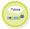 Papierdrachen 24 individuelle Aufkleber für Kinder - Motiv Raupe - personalisierte Sticker - Schule Einschulung