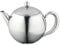 Café Ole RT-035X Rondeo Stainless Steel Tea Pot Easy Pour Teapot with Infuser Basket 35oz 1000ml, Mirror Finish