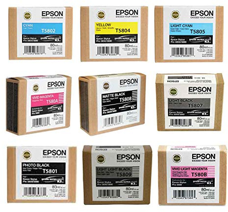 Epson Complete Ink Cartridge Set for Stylus Photo 3880 Printer IESK3880C