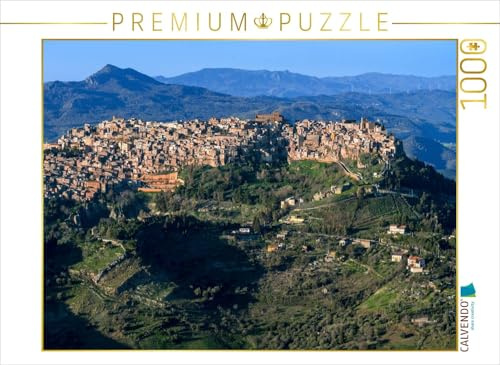 Puzzle · Blick auf Calascibetta, von Enna aus gesehen | 1000 Teile · Lege-Größe 64 × 48 cm · CALVENDO Puzzle