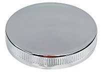 Replika Tankdeckel für Motorroller, Chrom mit Silber, Metall, ENGINE_COMPONENT_CAP, Einschrauben, Tankdeckel für Motorroller