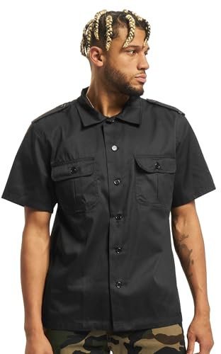 Brandit Américaine Chemise à Manches Courtes, Noir, XXL