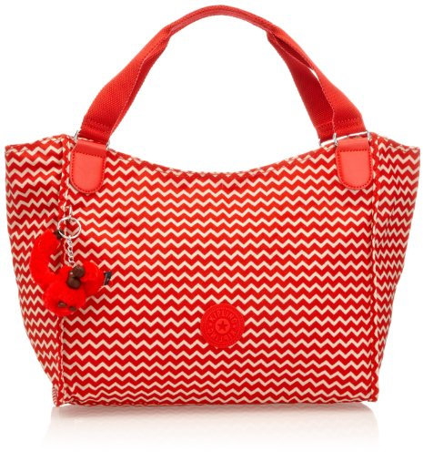 Kipling SARANDE N K15341A90 Unisex-Erwachsene Schultertaschen 46x29x17 cm (B x H x T), Rot (Chevron Red Pr)