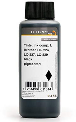 1000ml Nachfülltinte, Druckertinte kompatibel für Brother LC- 223, LC-227, LC-229 Druckerpatronen schwarz, für Brother MFC-J 4420 DW, J 4425 DW, J 4620 DW, J 4625 DW, J 5320 DW, J 5600 Series, J 5620 DW, J 5625 DW, J 5720 DW , kein OEM