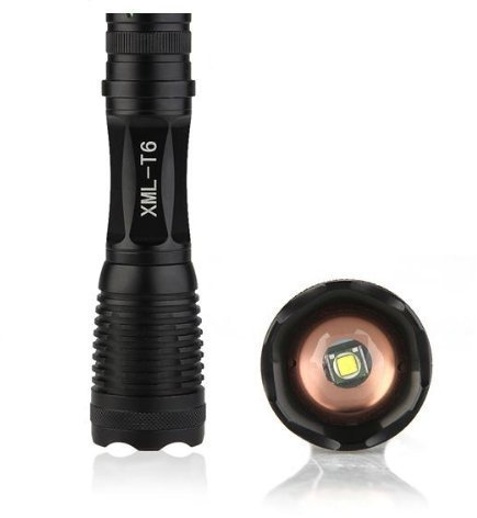 Torcia Led Ultima Generazione con gli INTROVABILI Led Cree XM-L T6 di Incredibile Potenza 350/500mt. Super Zoom, Batteria Ricaricabile Li-ion 18650 mod. BL-Q1837 con Attacco Fucile e controllo remoto.