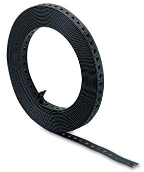 Fischer Bandelle LBK 19, Bandelle Preforate in Metallo per Tutte le Applicazioni,Ideale per Fissaggio di Tubi e Cavi durante le Fasi di Costruzione,8 pezzi, 79554