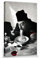 1art1 Kochkunst Poster Spaghetti, Rotwein, Don Camillo Bilder Leinwand-Bild Auf Keilrahmen | XXL-Wandbild Poster Kunstdruck Als Leinwandbild 30x20 cm