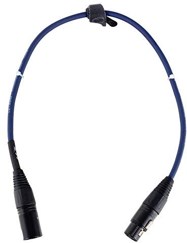 Pronomic Stage DMX3-0,5 DMX-Kabel 0,5 Meter (zur Verkabelung von Lichteffekten, Goldkontakte, Mantelfarbe: Blau, XLR Male zu XLR Female)