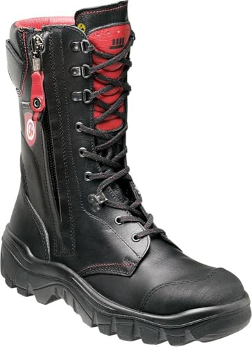Steitz Secura 309305 FIRE FIGHTER GORE II S3 Feuerwehrstiefel, Schwarz/Rot, XB Weite, 45 Größe