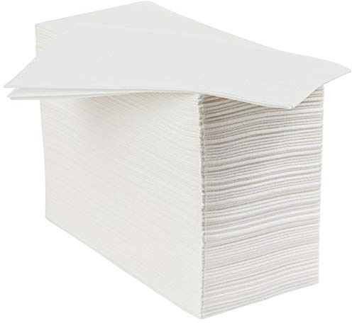 Disposable Guest Towels 200 Pack White Dinner Napkins - VALUE SIZE - Elegant, Super Soft & Absorbent - Dining, Weddings, Entertaining, Hand Drying In Powder Room & Bathroom. Made In USA
