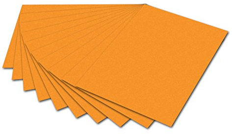 folia 6117 - Fotokarton Ocker, 50 x 70 cm, 300 g/qm, 10 Bogen - zum Basteln und kreativen Gestalten von Karten, Fensterbildern und für Scrapbooking