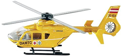 Siku 253903802, ÖAMTC-Hubschrauber Österreich, 1:55, Metall/Kunststoff, Gelb, Bewegliche Rotoren