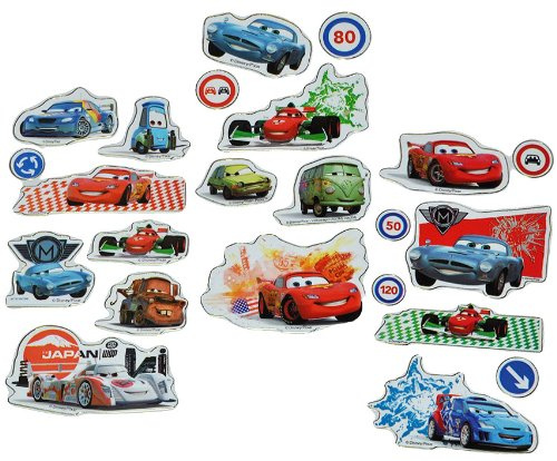 alles-meine.de GmbH 1 * 8 TLG. Set Sticker/Aufkleber - Cars Lightning McQueen - Kinder Kind z.B. für Stickeralbum Kartensticker Stickerset Auto