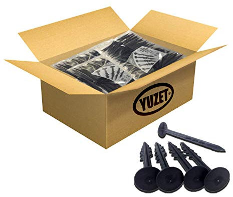 Yuzet 100 x 150mm / 6 Securing Pegs for Weed Fabric, Fleece, Ground cover, Tarpaulin, Tent, Sheet Cover, Landscape Fabric Anchor