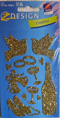 Sticker 76x120mm Glitter 1Bg