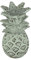Chesapeake Bay LTD. Dekor-Statue mit tropischem Ananas-Motiv, Holz, Weiß